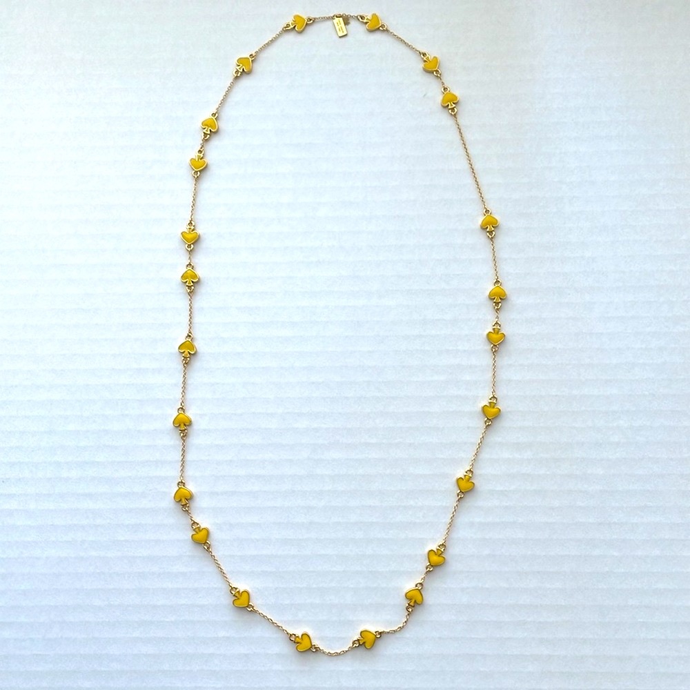 Kate Spade Long Yellow Spade Necklace